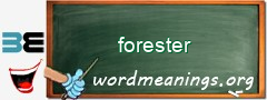 WordMeaning blackboard for forester